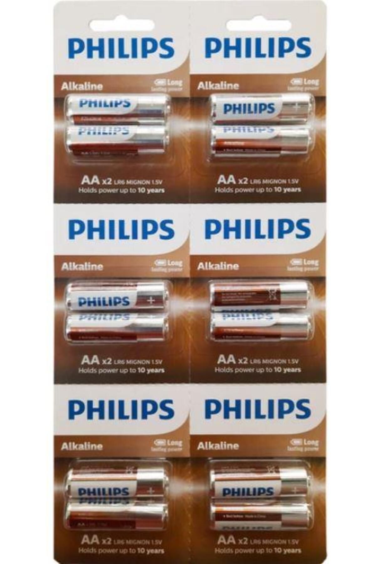 OEM Philips AA Alkalin Kalem Pil 12'li Kartela