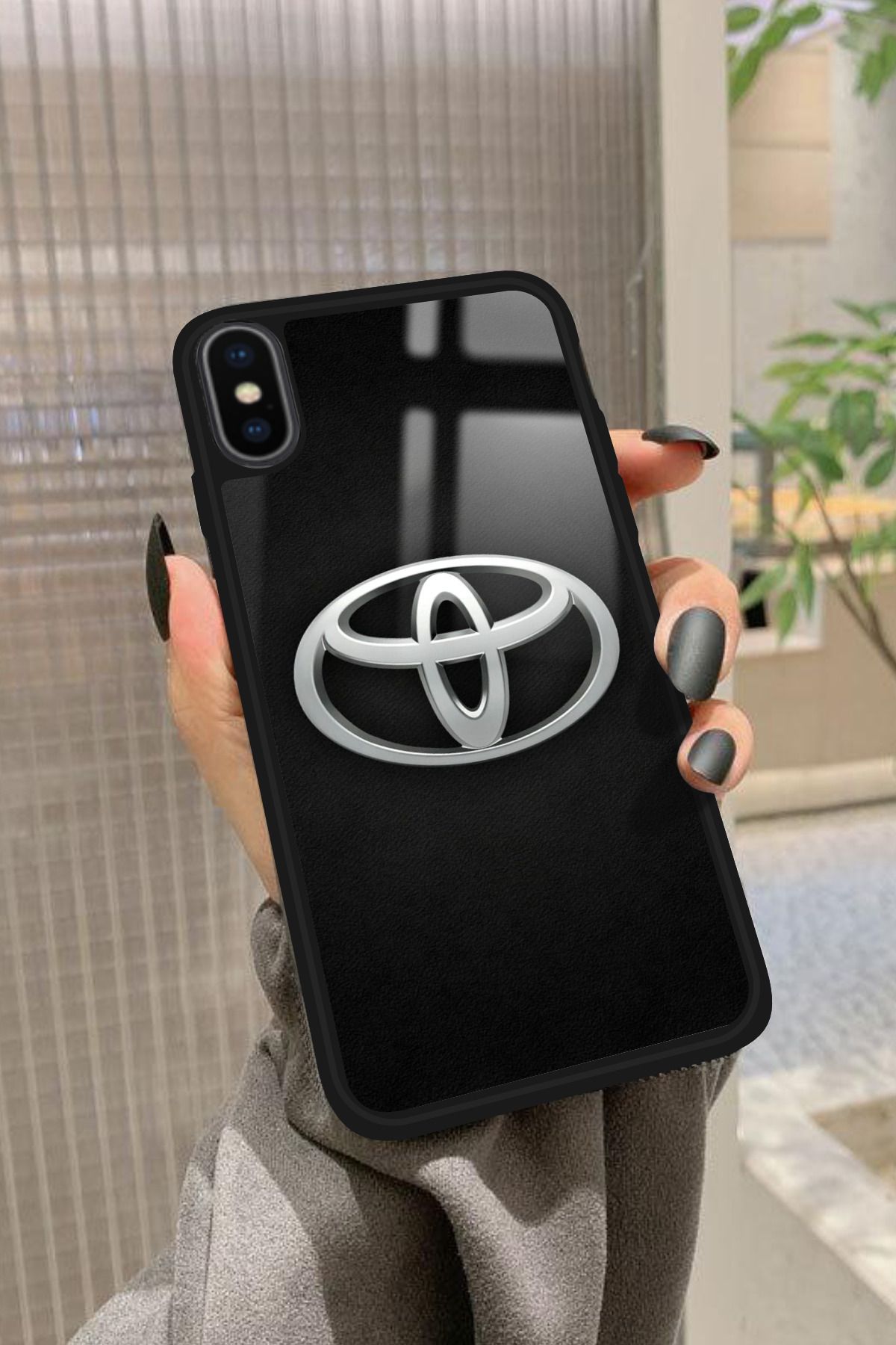Snacase iPhone Xs Max Uyumlu Araba Logosu Tasarımlı Glossy Premium Kılıf