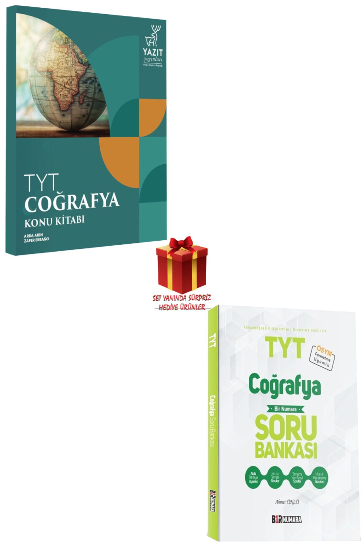 Yazıt Yayınları TYT Coğrafya Konu Kitabı+ Bir Numara TYT Coğrafya Soru Bankası+ Sürpriz Hediye