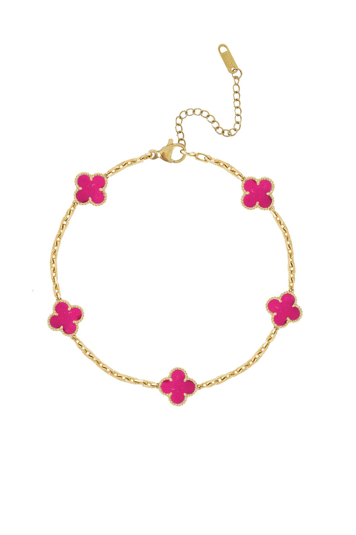 Atelier Duygu 7MM | Fushia Clover Bileklik