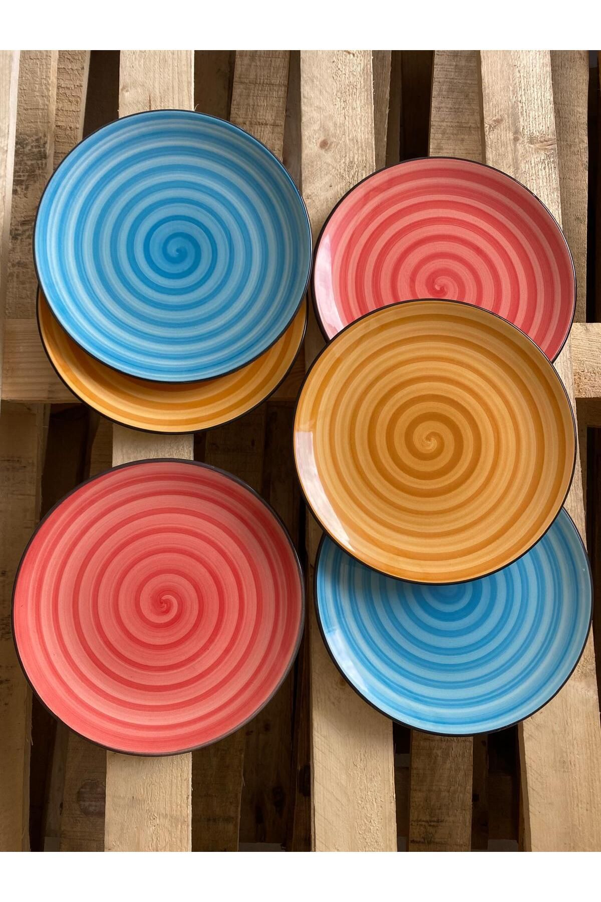 ŞURAMUTFAK 6 kişilik Renkli Servis Tabağı 26cm