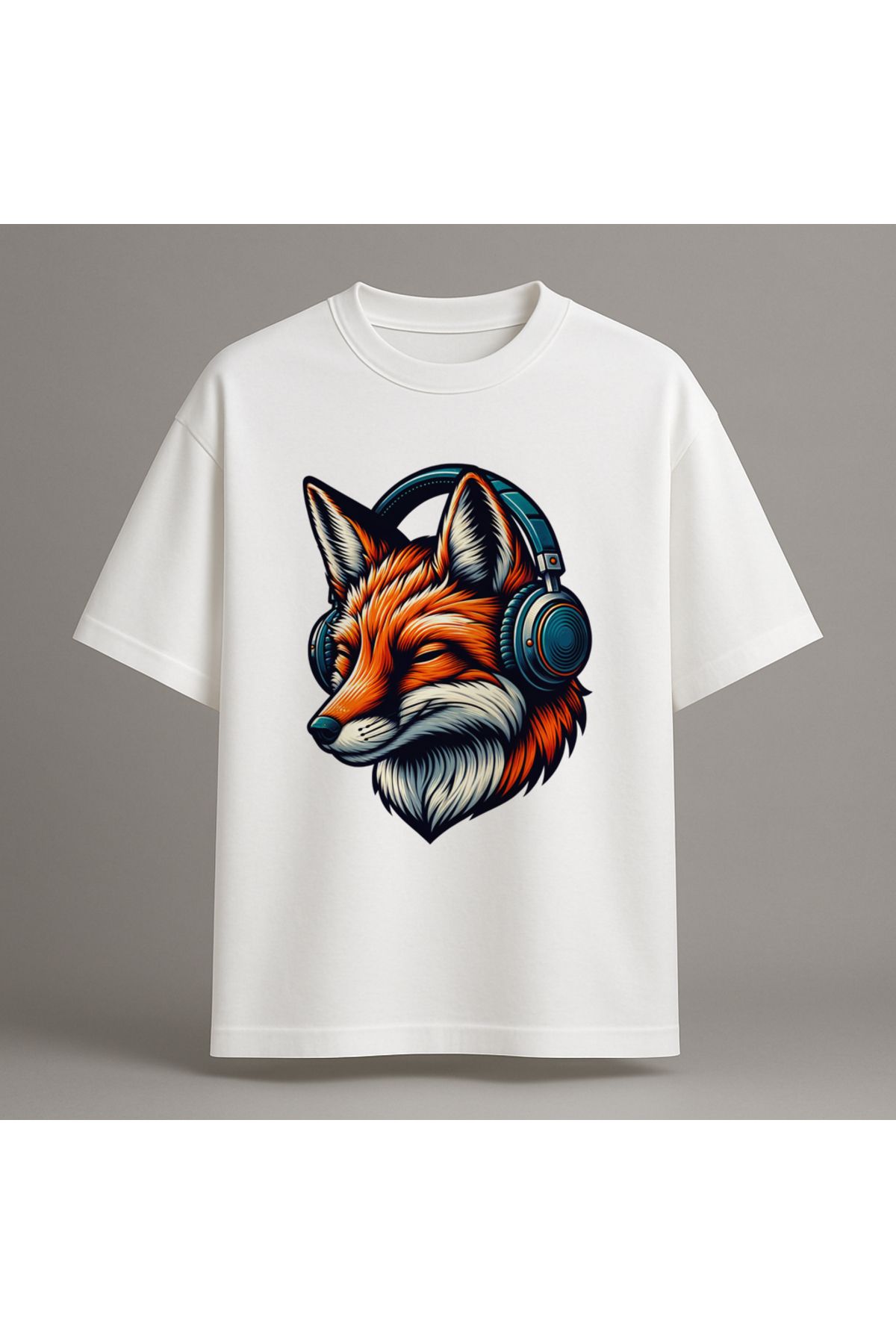 Fuco Supply Beyaz Oversize Baskılı Tişört – Unisex Rahat Kesim Streetwear