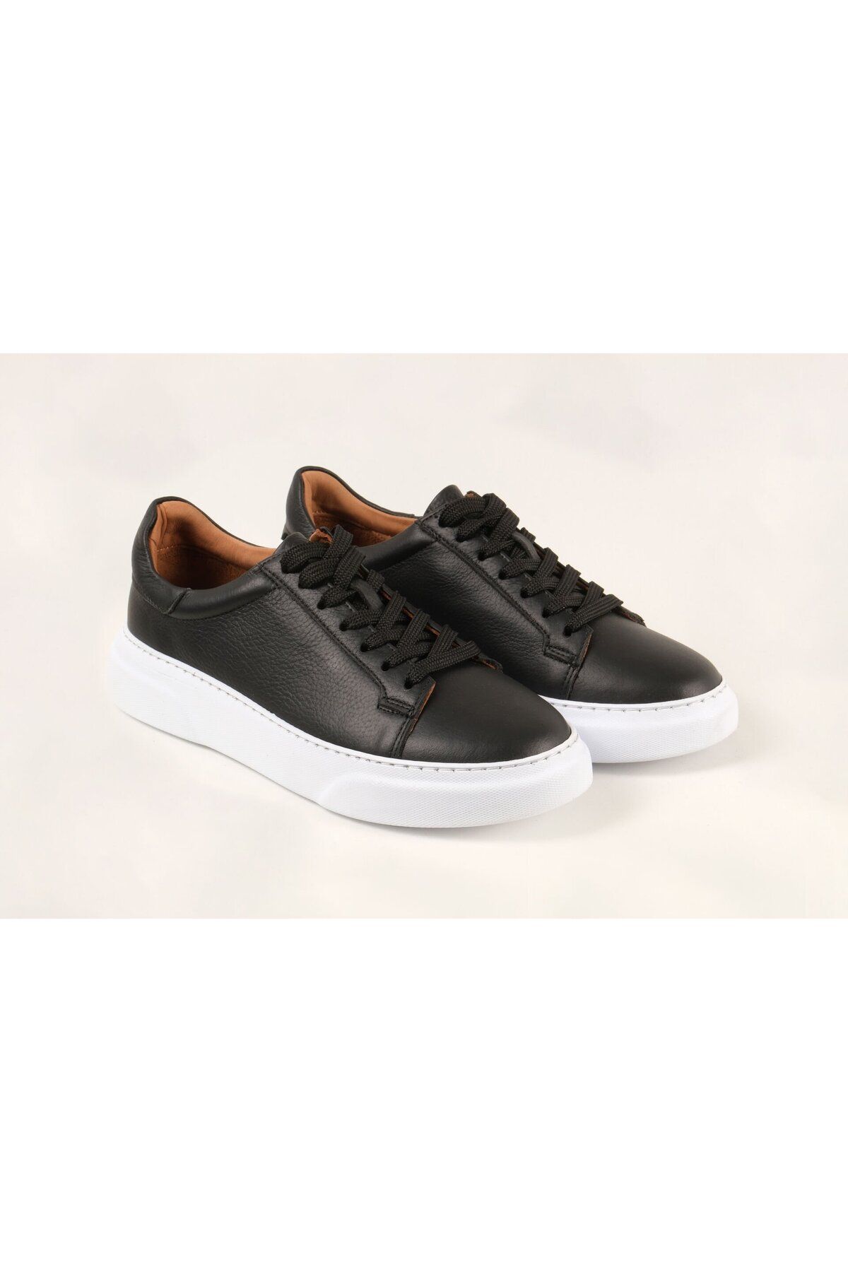 Massa Hakiki Deri Siyah Sneakers-42 - Siyah-01