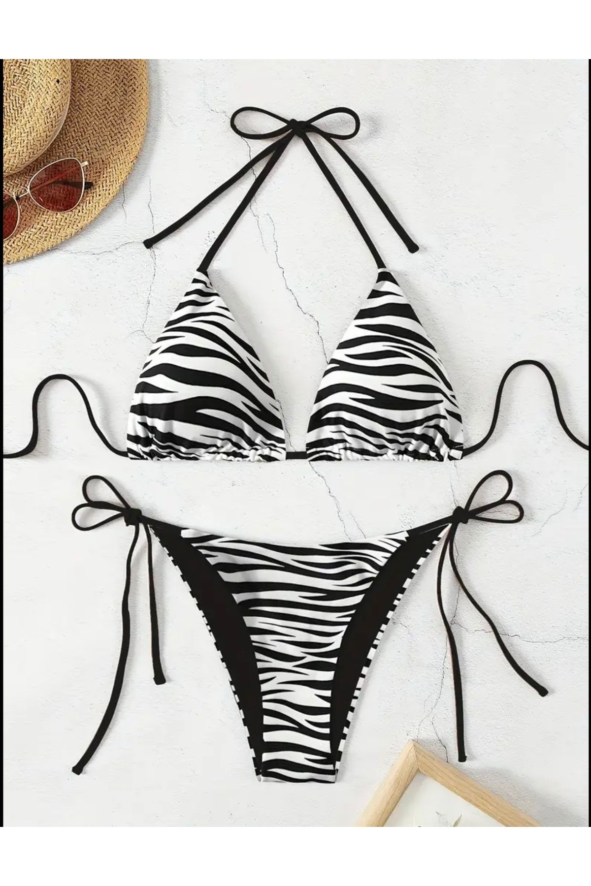 Lilly Zebra Desenli Bikini Takımı