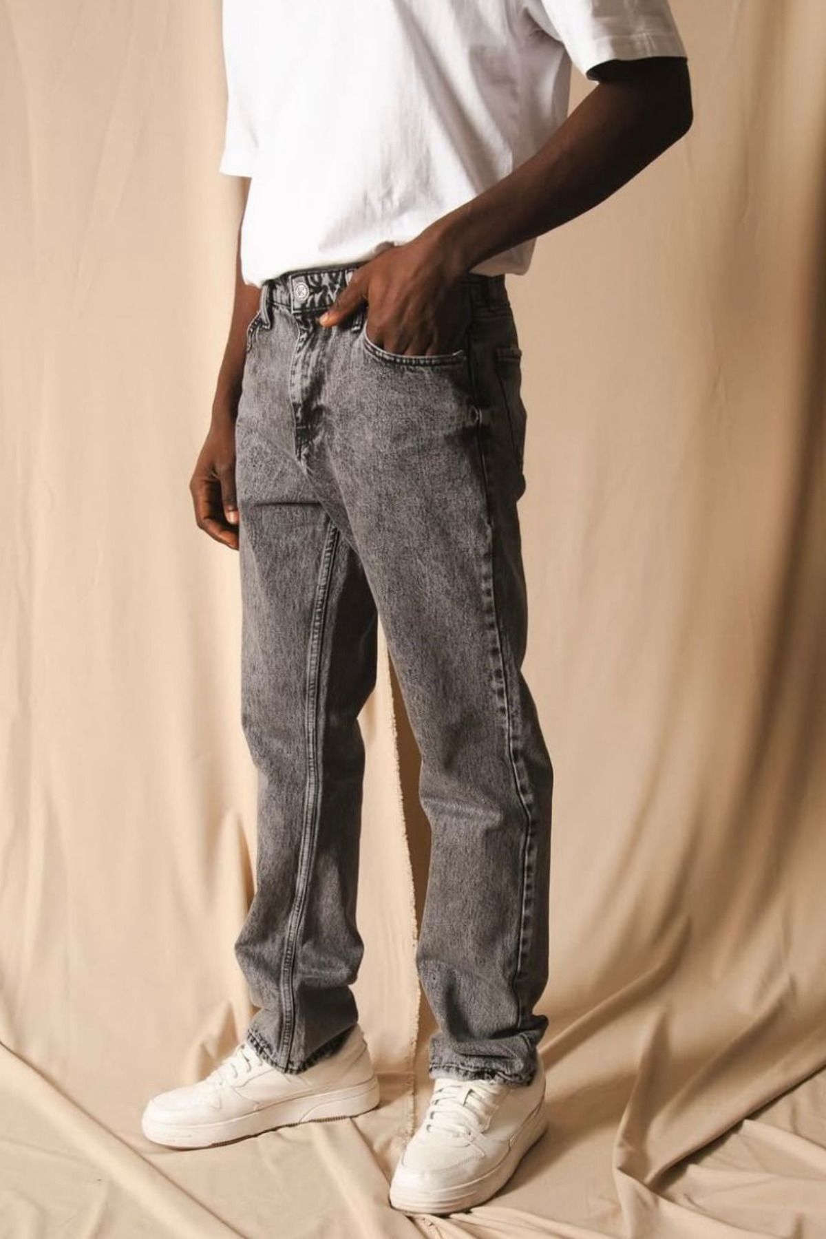 thesunfyre Erkek Baggy Kalıp Kot Jean Bol Kesim Pantolon