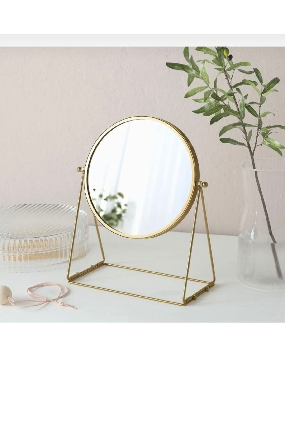 IKEA Lassbyn masa aynası altın rengi 17 cm