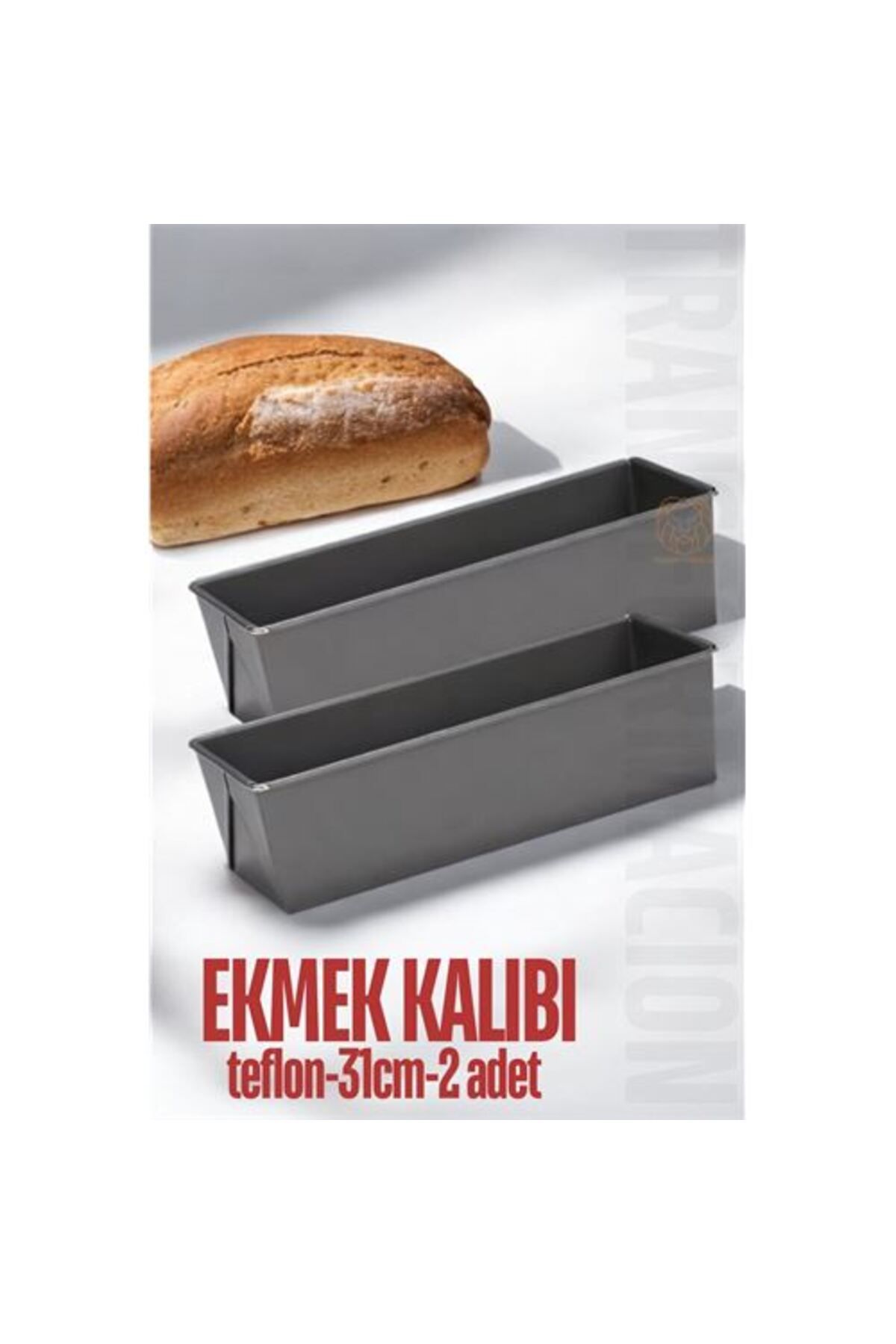 Toptan Bulurum Teflon Ekmek Pişirme Kalıbı Baton Pasta Kalıbı 31 CM 2 adet