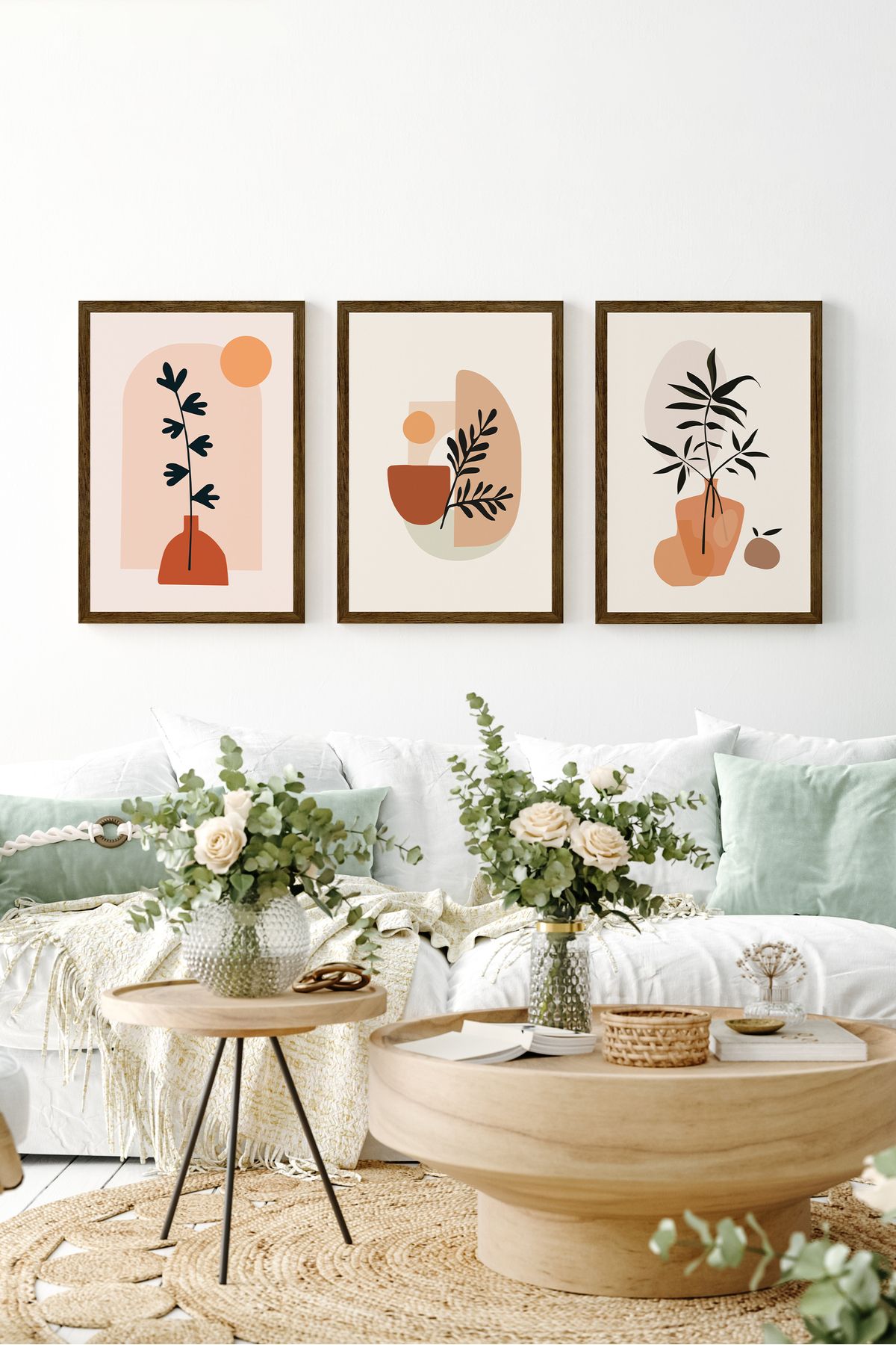 artflow 3 Parça Çerçeve Görünümlü Mdf Tablo Seti