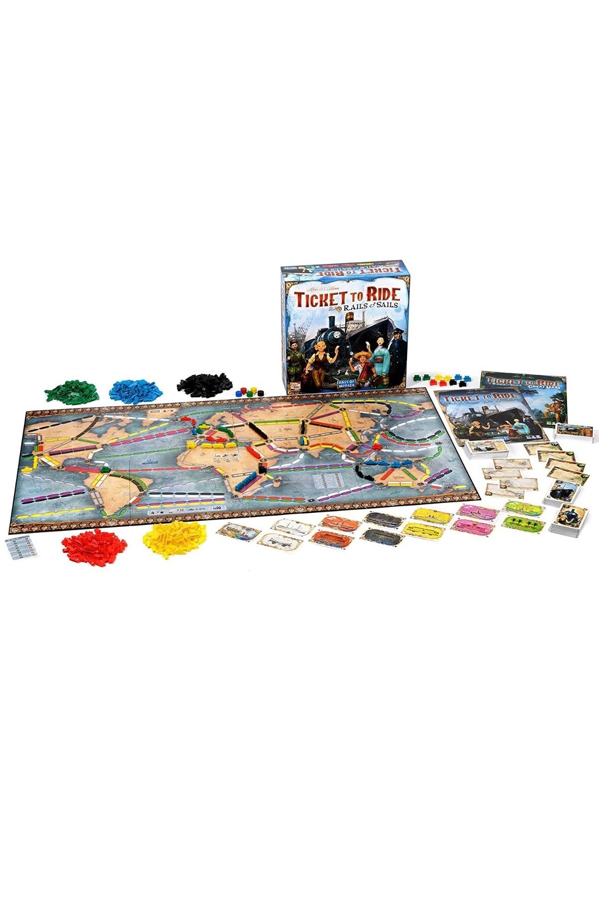 Ticket to ride-Ticket to Ride Rails & Sails board game, English language 2