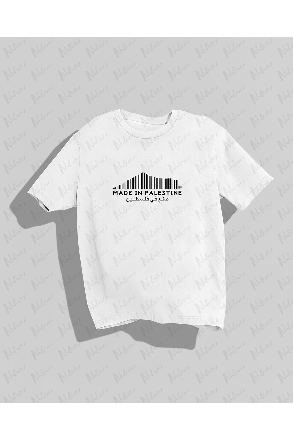 Nulivez Filistin Tasarımı Baskılı Yüksek Kalite Kompakt Unisex Oversize T-Shirt