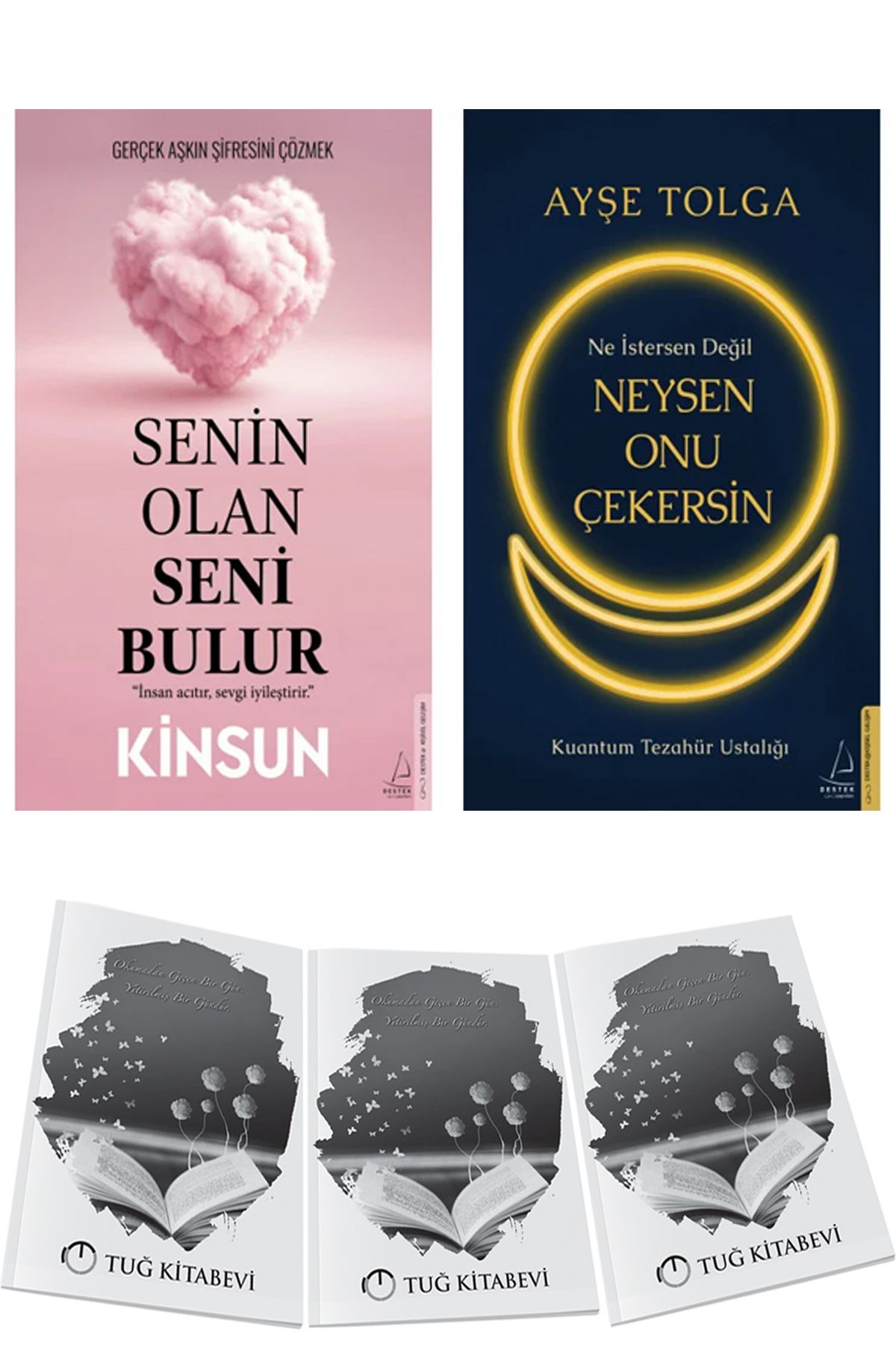 Destek Yayınları Senin Olan Seni Bulur ve Ne İstersen Değil Neysen Onu Çekersin 2li Set Kinsun & Ayşe Tolga