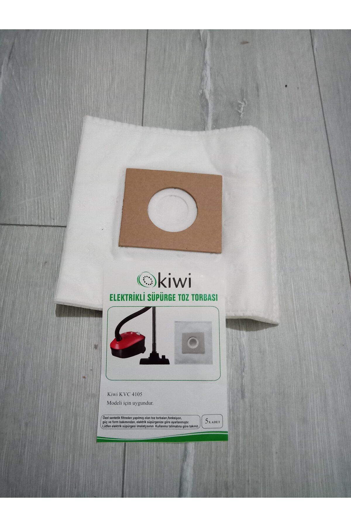 MPTEDARİK KİWİ KVC 4105 Elektrikli Süpürge Bez Toz Torbası (10 Adet)