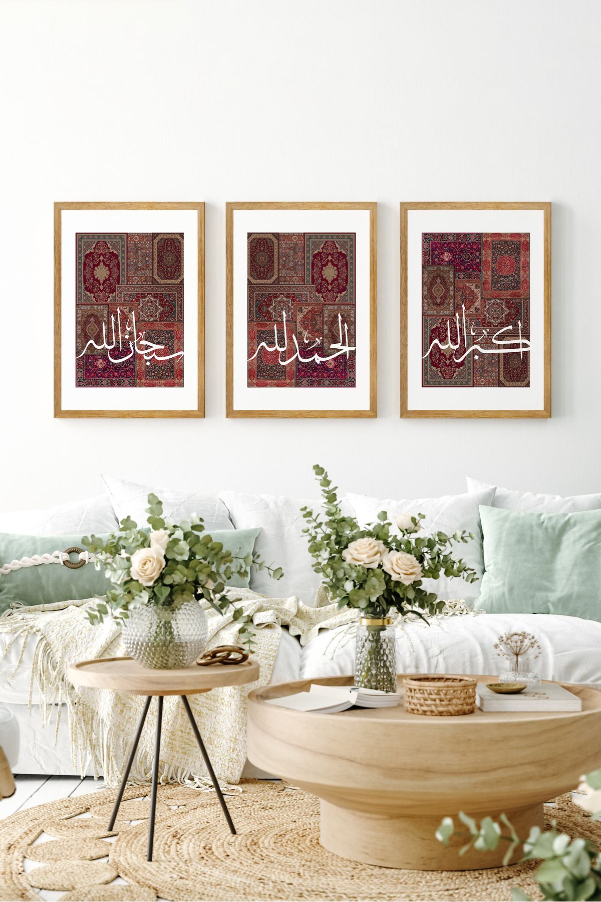 artflow 3 Parça Çerçeve Görünümlü Mdf Tablo Seti