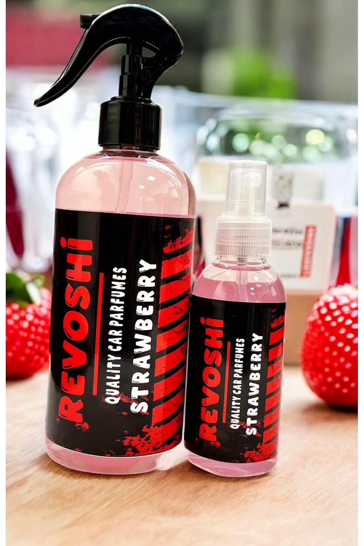 REVOSHİ 500ml Çilek + 150 ml Çilek Sprey Araç Koku SETİ