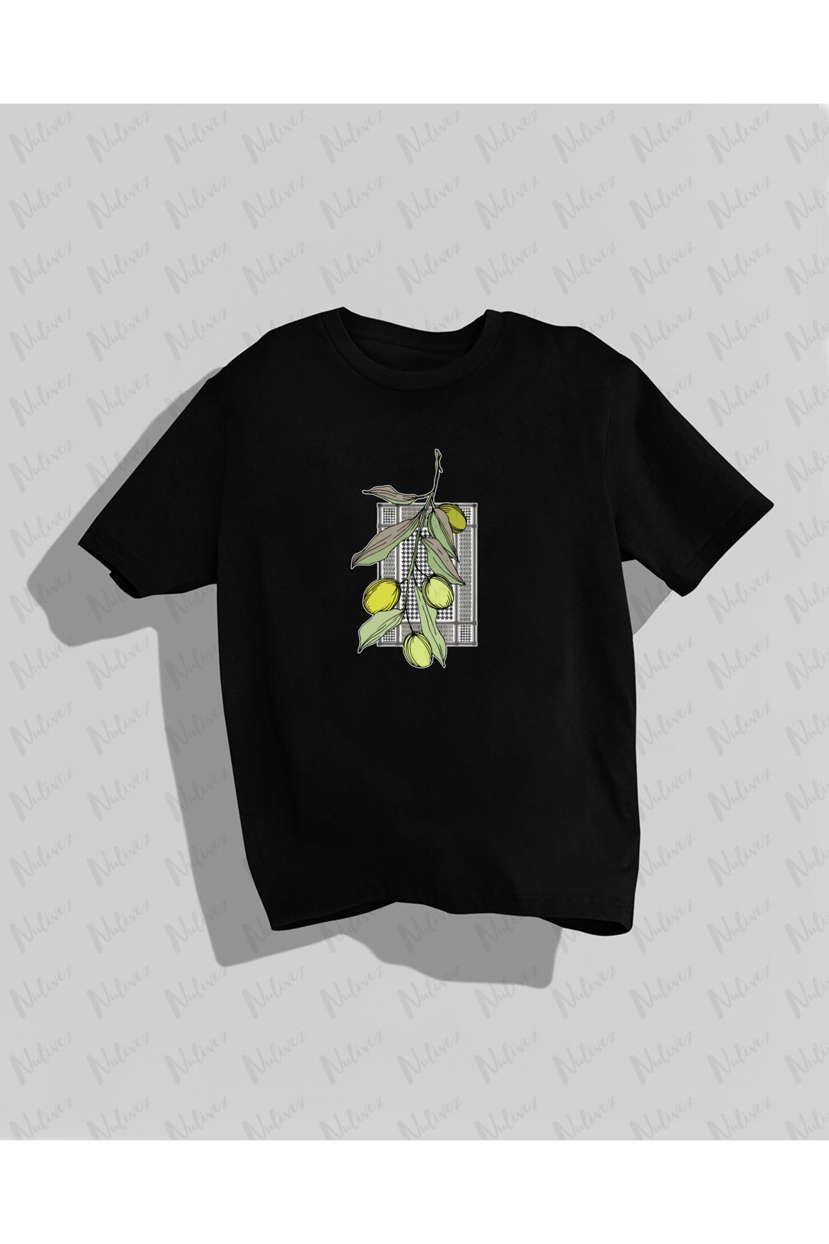 Nulivez Filistin Tasarımı Baskılı Yüksek Kalite Kompakt Unisex Oversize T-Shirt
