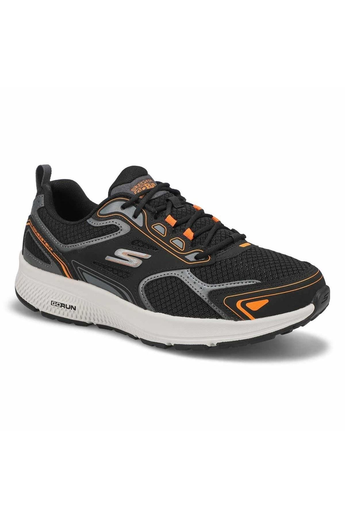 SKECHERS 220034-BKOR Go Run Consistent Siyah Erkek Koşu Yürüyüş Spor Ayakkabı