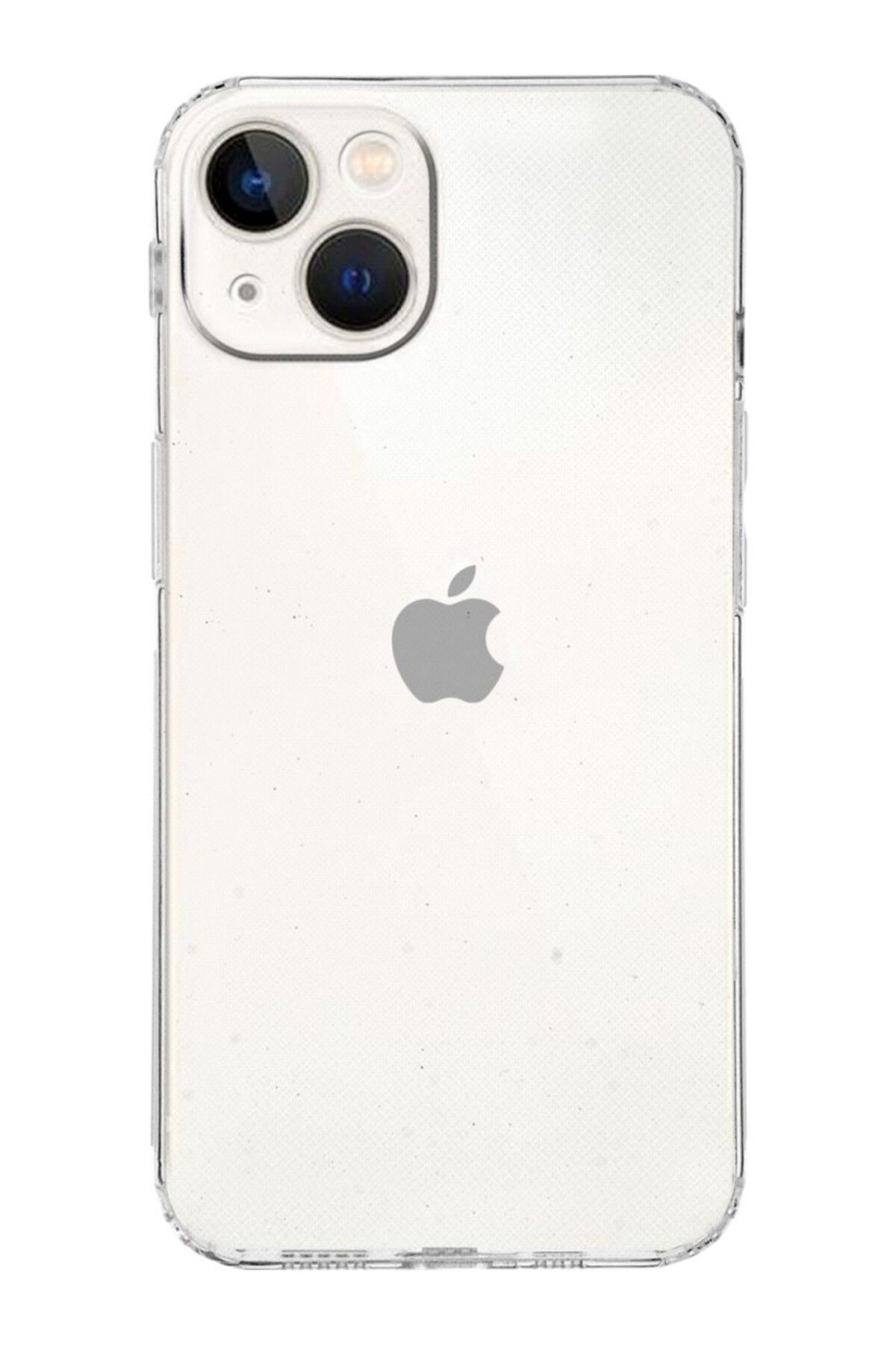 TezMax Apple iPhone 13 Uyumlu Kapak Kamera Korumalı Şarj Tıpalı Şeffaf Silikon Kılıf