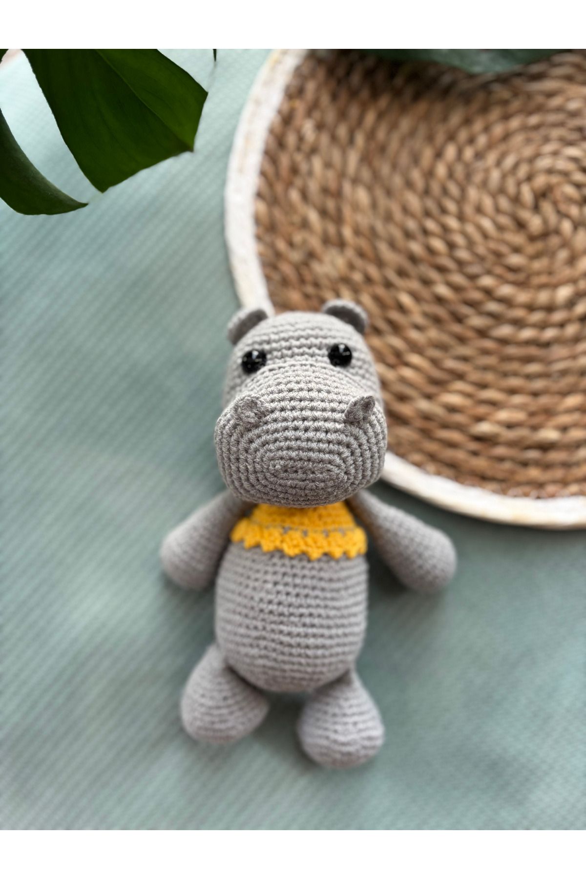 Aia&Co Amigurumi El Yapımı Hipopotam Uyku Arkadaşı Oyuncak