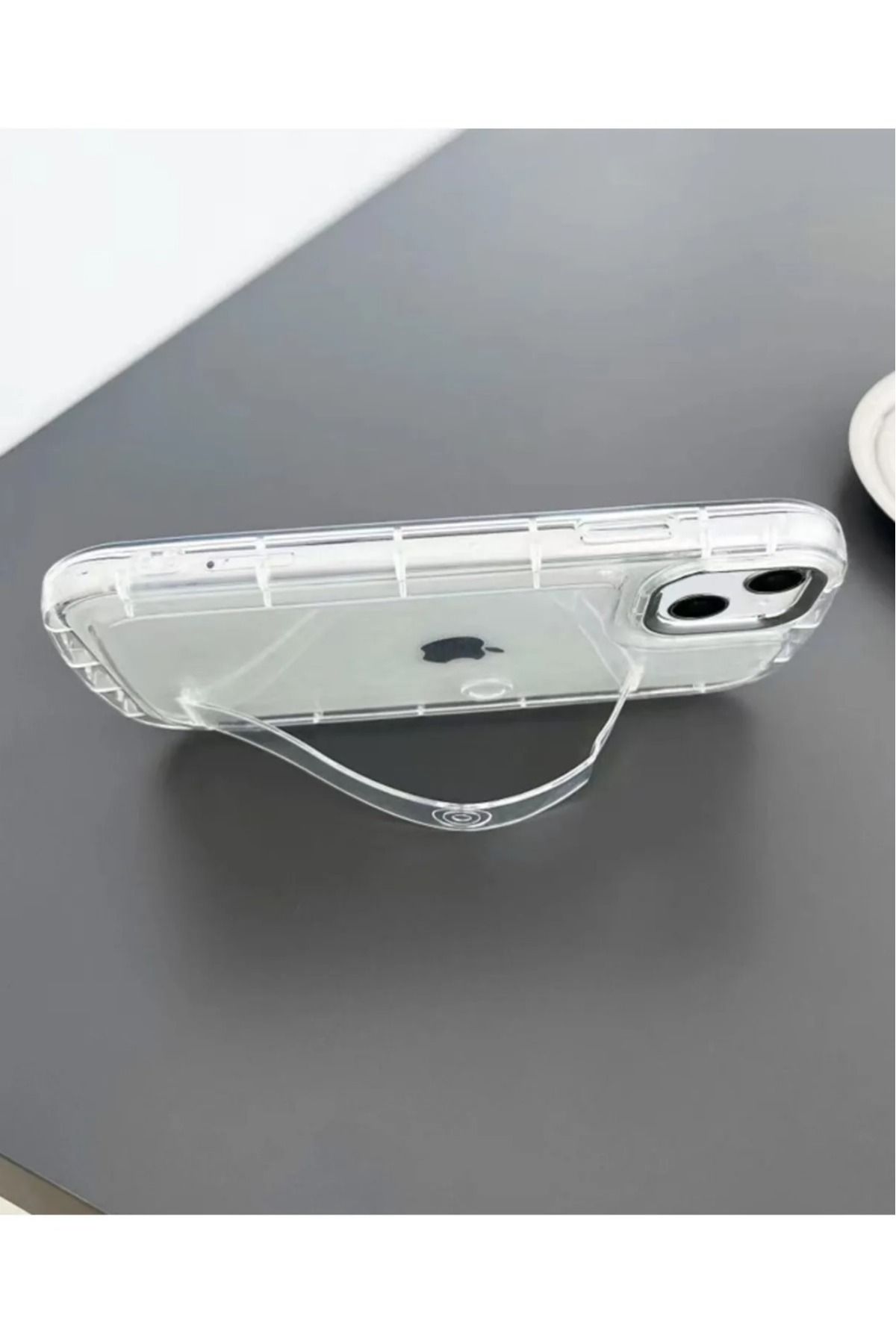LUXKLAS iphone 13 ve 14 uyumlu şefaf tutacaklı kılıf