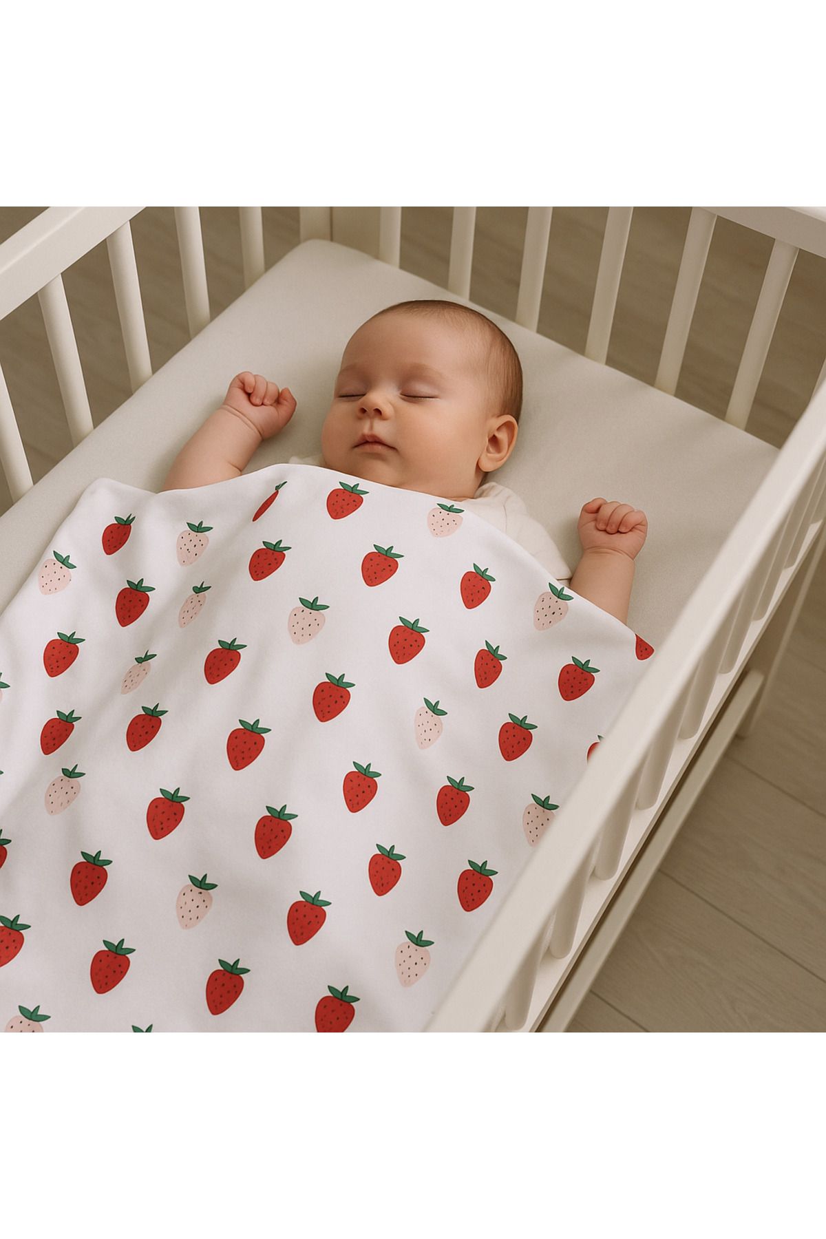 ANNELIESSE BABY Çilek desen bebek battaniye