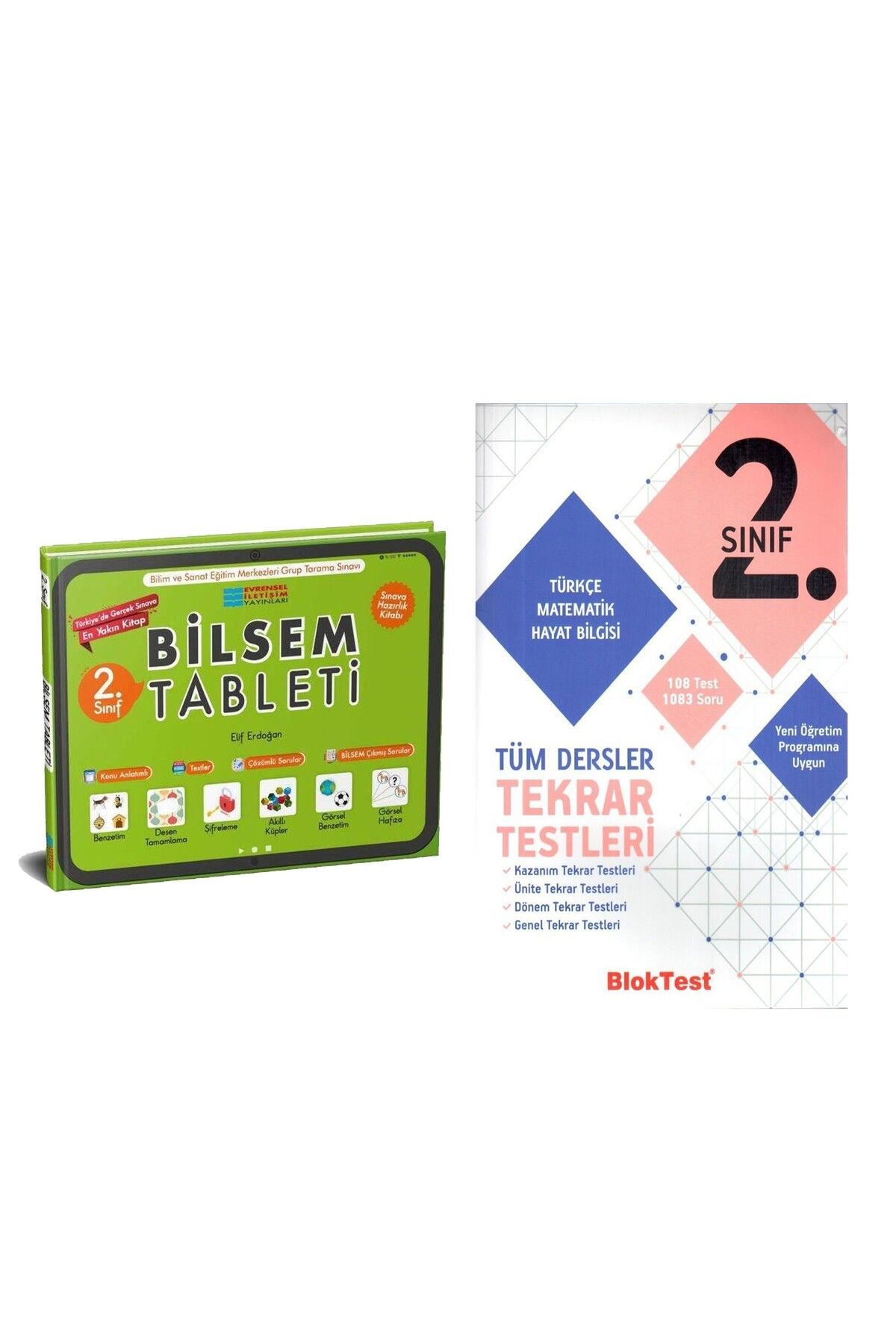Ankara Kitap Merkezi Evrensel İletişim 2.Sınıf Bilsem Tablet ve Bloktest Tüm Dersler Tekrar Testleri Seti 2 Kitap