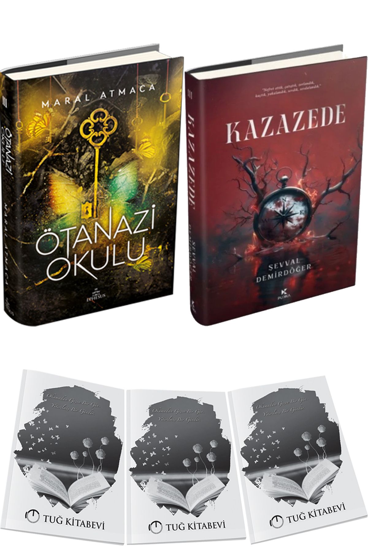 Ephesus Yayınları Ötanazi Okulu 3 Ciltli ve Kazazede 3 Ciltli + Hediyeli