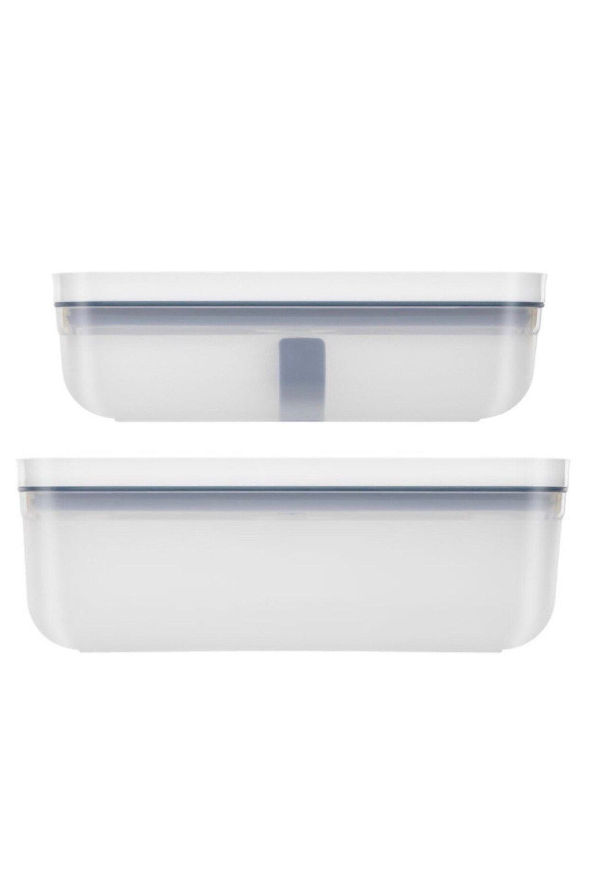 ZWILLING Fresh & Save Vakumlu Yemek Taşıma Kabı 2 Boy 1 Lt-2 Lt Plastik Şeffaf Beyaz-Akdeniz Mavisi