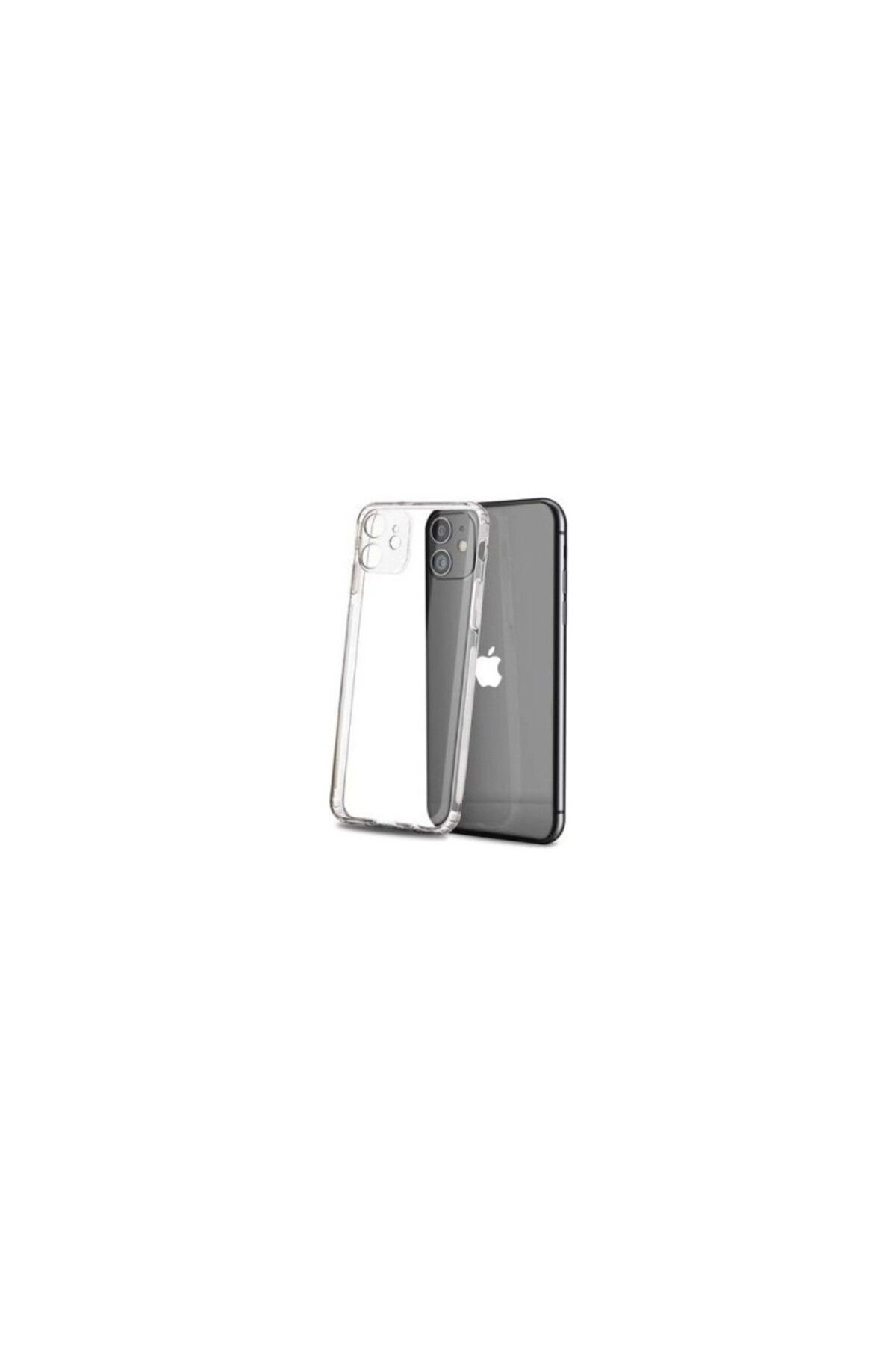 TezMax Apple iPhone 11 Pro Max Uyumlu Kapak Kamera Korumalı Şarj Tıpalı Şeffaf Silikon Kılıf