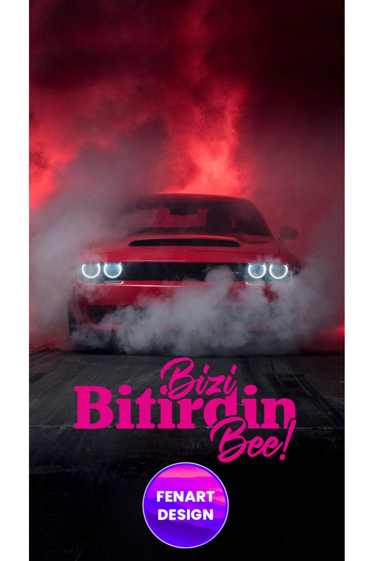 Nenya Bizi Bitirdin Bee! Yazı JDM Araba-Motosiklet Cam Etiket Sticker 20x10cm