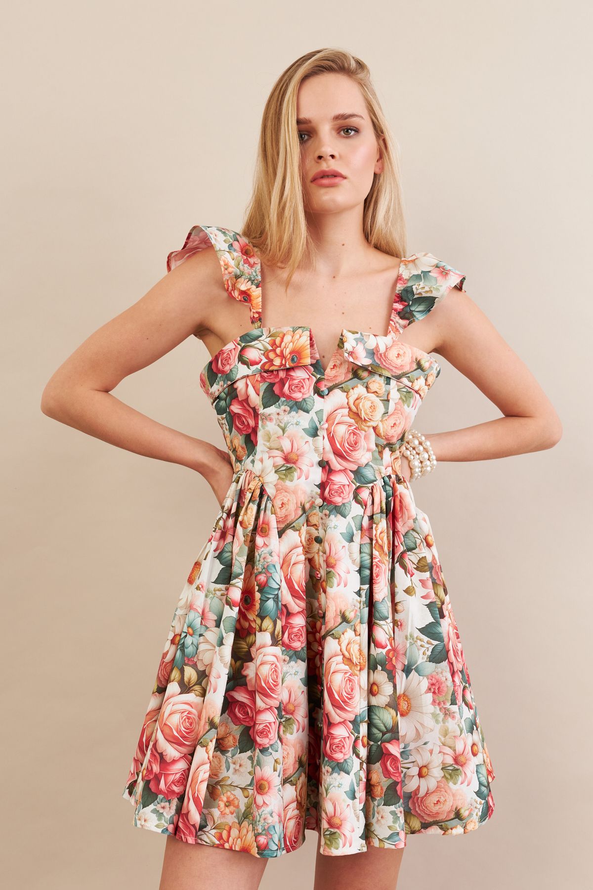 Cool & Sexy Kadın Multi Midi Dokuma Elbise PSG1010