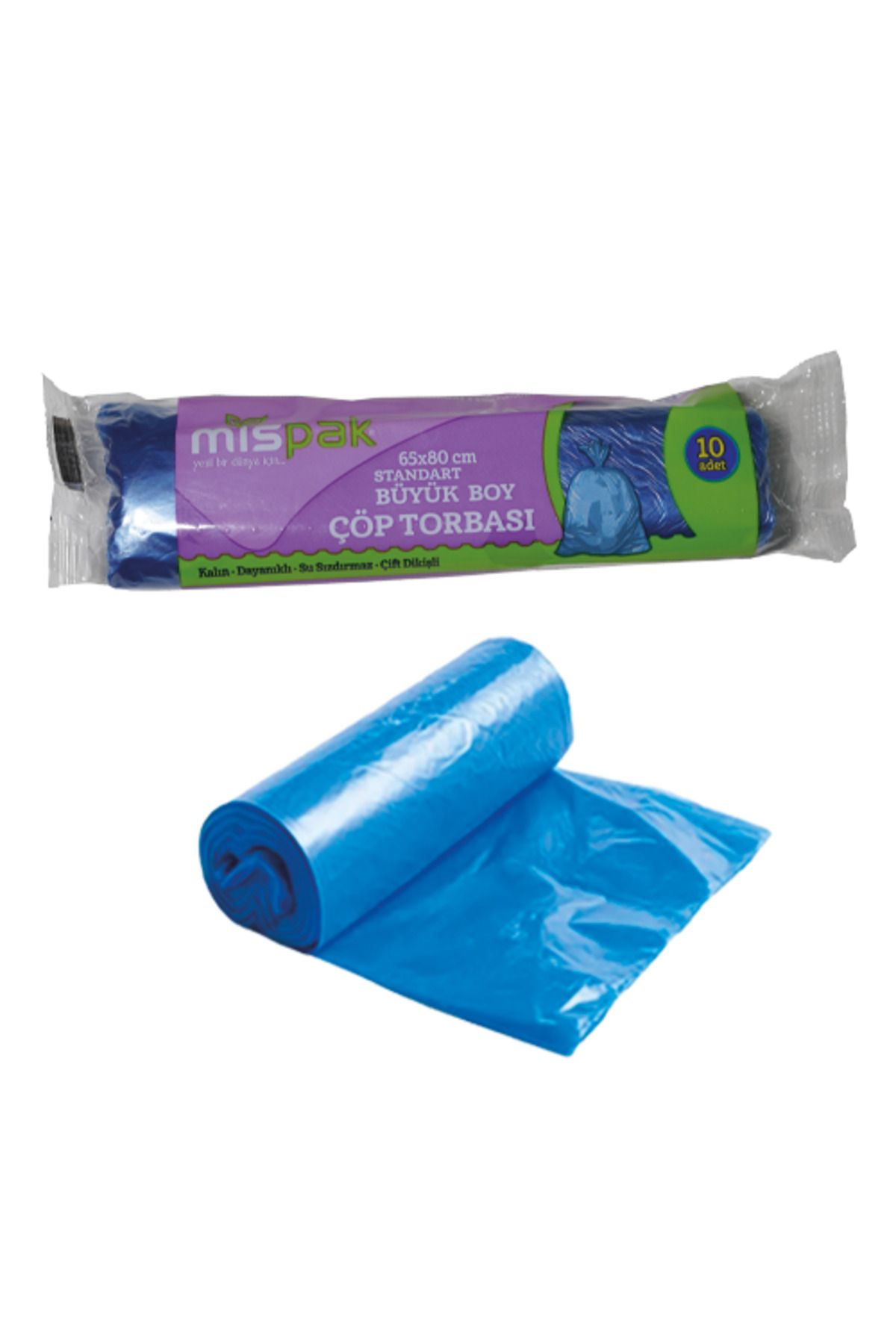 KOLİTÜRK 65x80 Büyük Çöp Torbasi 80 Gr Mavi Koli 50 Rulo