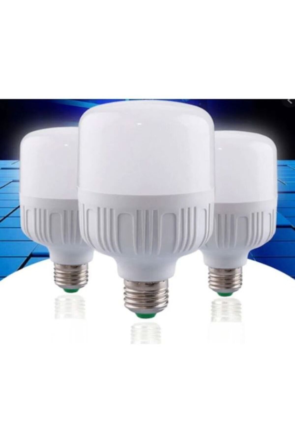 Juston 3 Adet 50w Büyük Boy Beyaz Led Tasarruf Ampül Ns Led 50 Wat