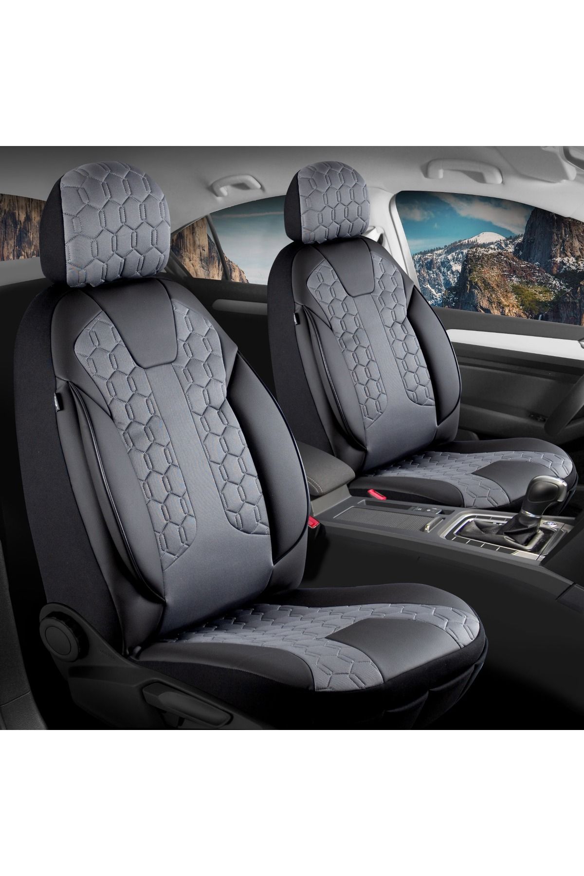 autogoodstore Mercedes B Serisi Uyumlu Lüx Deri Detaylı Oto Koltuk Kılıfı Ön Arka Takım Venüs Füme