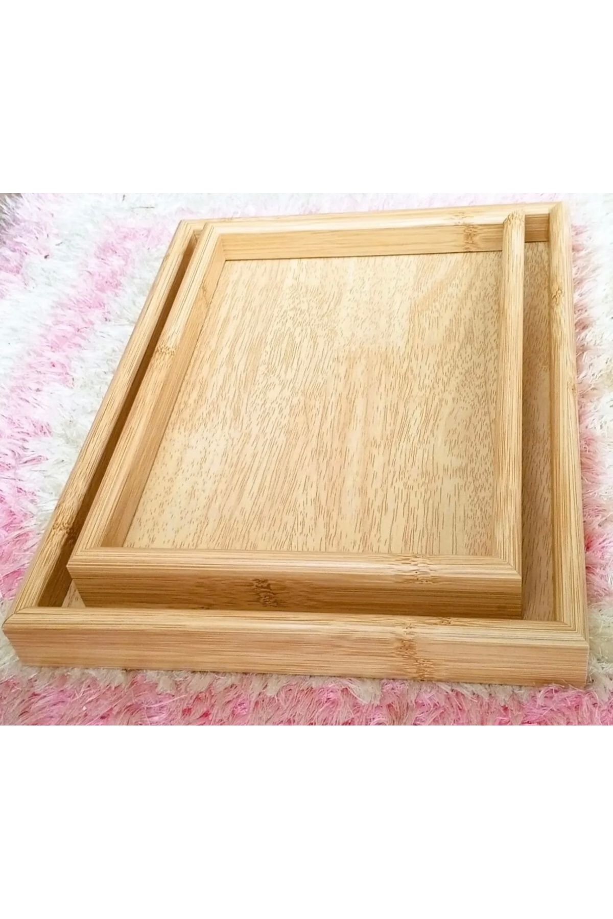 heybecollection AHŞAP 2'Lİ TEPSİ