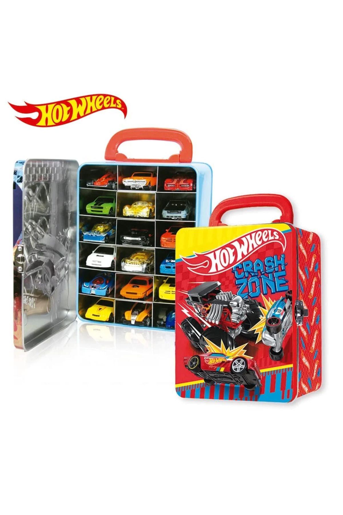 FELİTE HotWheels 1/64 metal araç taşıma çantası, 1 rastgele stil, 18 araç için saklama ve düzenleyici