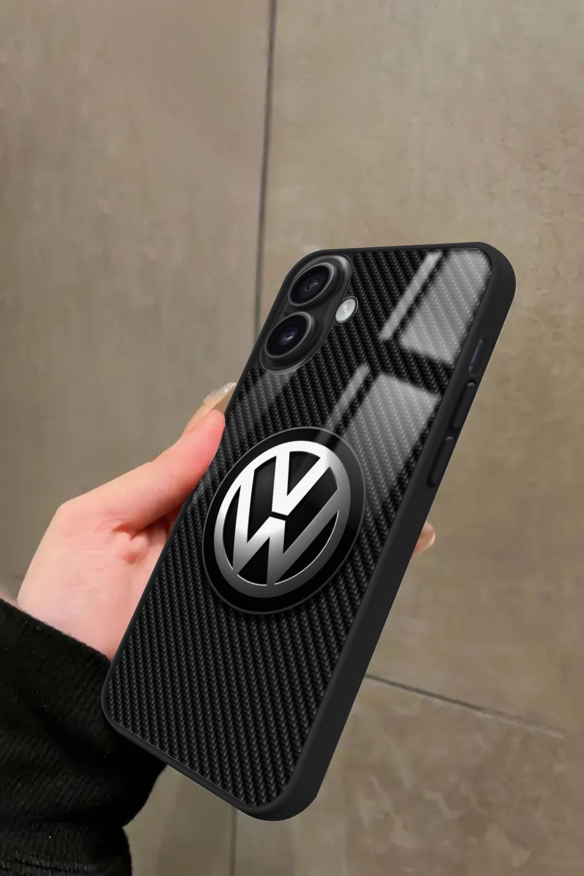 Snacase iPhone 16 Plus Uyumlu Araba Logosu Tasarımlı Glossy Premium Kılıf
