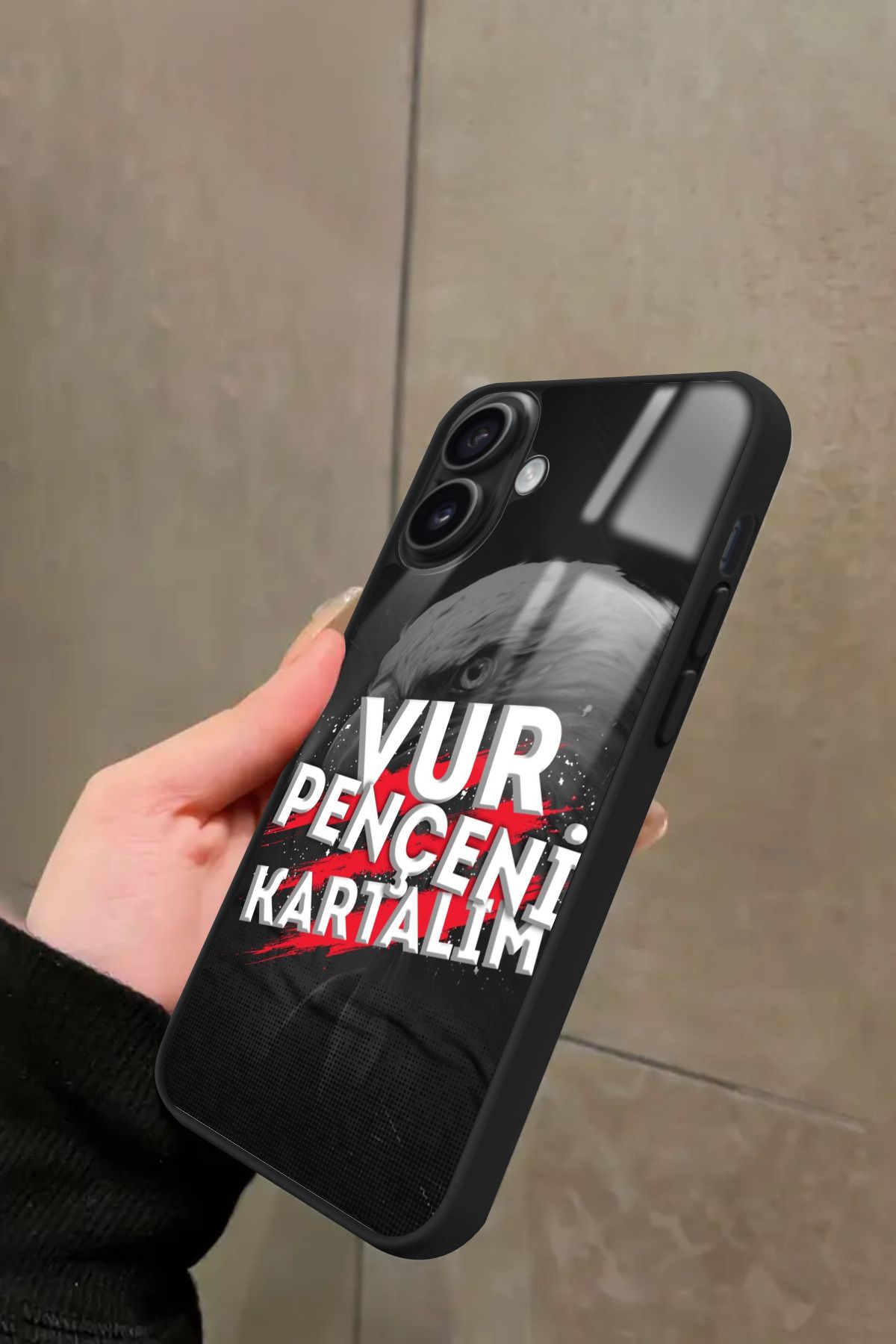 Snacase iPhone 16 Uyumlu Taraftar Sözü Yazılı Glossy Premium Kılıf