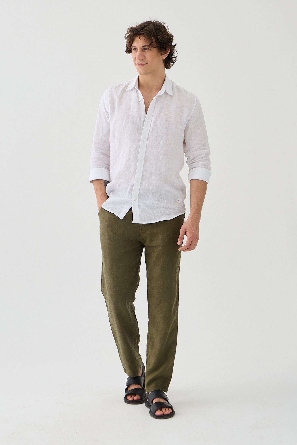 Estemarin Halikarnas Keten Jogger Pantalon