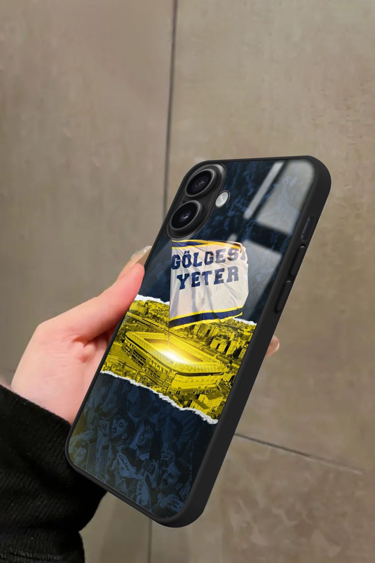 Snacase iPhone 16 Uyumlu Gölgesi Yeter Yazılı Glossy Premium Kılıf