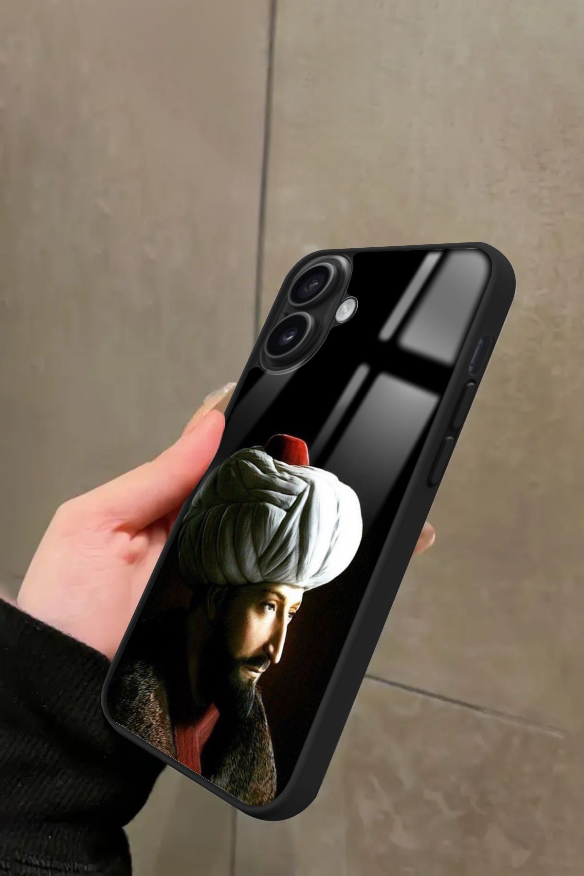 Snacase iPhone 16 Uyumlu Padişah Tasarımlı Glossy Premium Kılıf