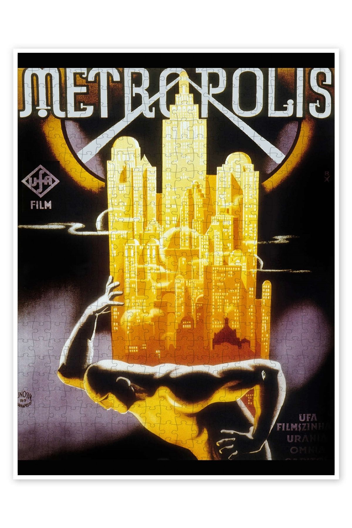 Jeronkarji Film Afişi "Metropolis", 1927 500 Parça Puzzle Yapboz Klasik Film Temalı