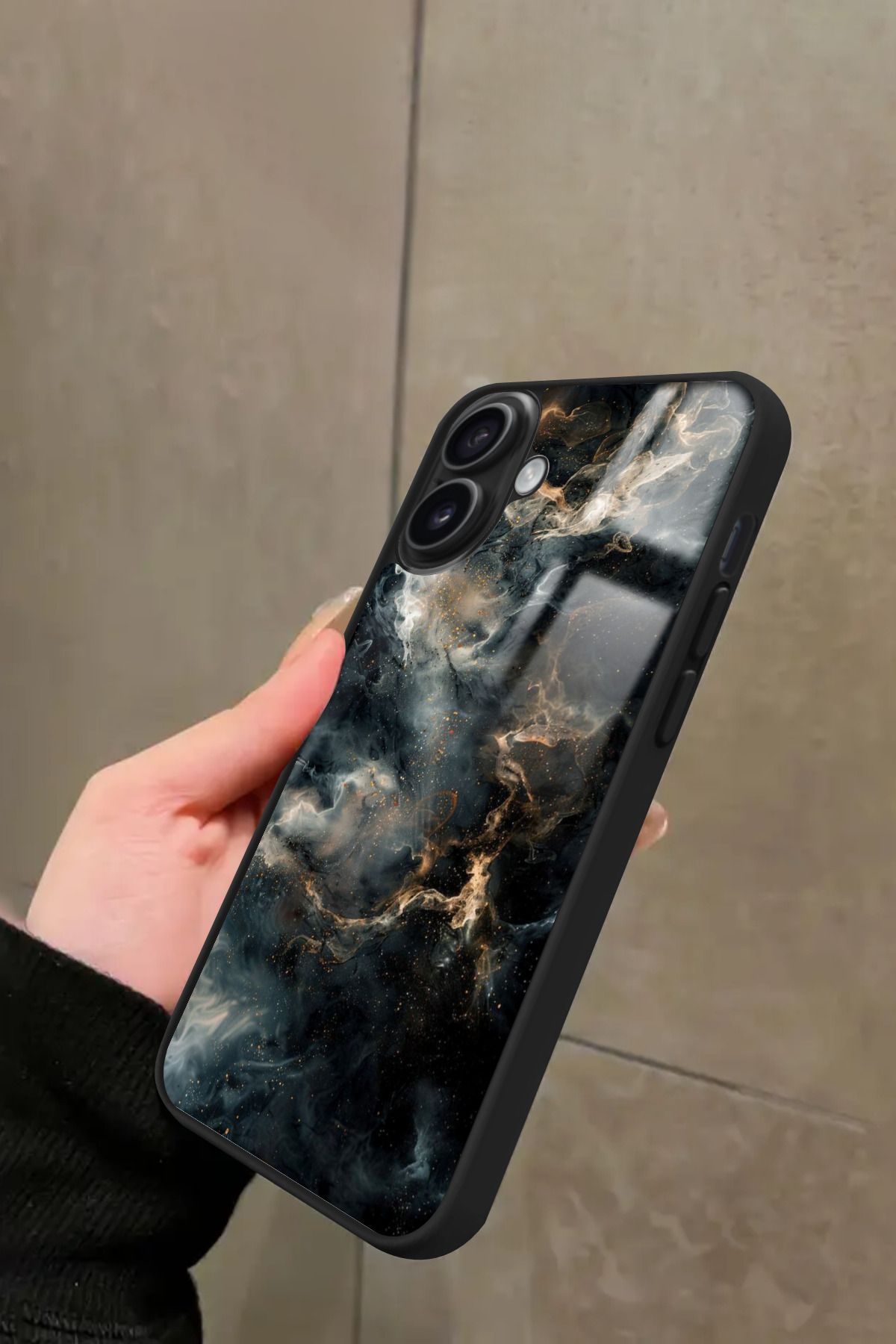 Snacase iPhone 16 Plus Uyumlu Soyut Sanat Tasarımlı Glossy Premium Kılıf