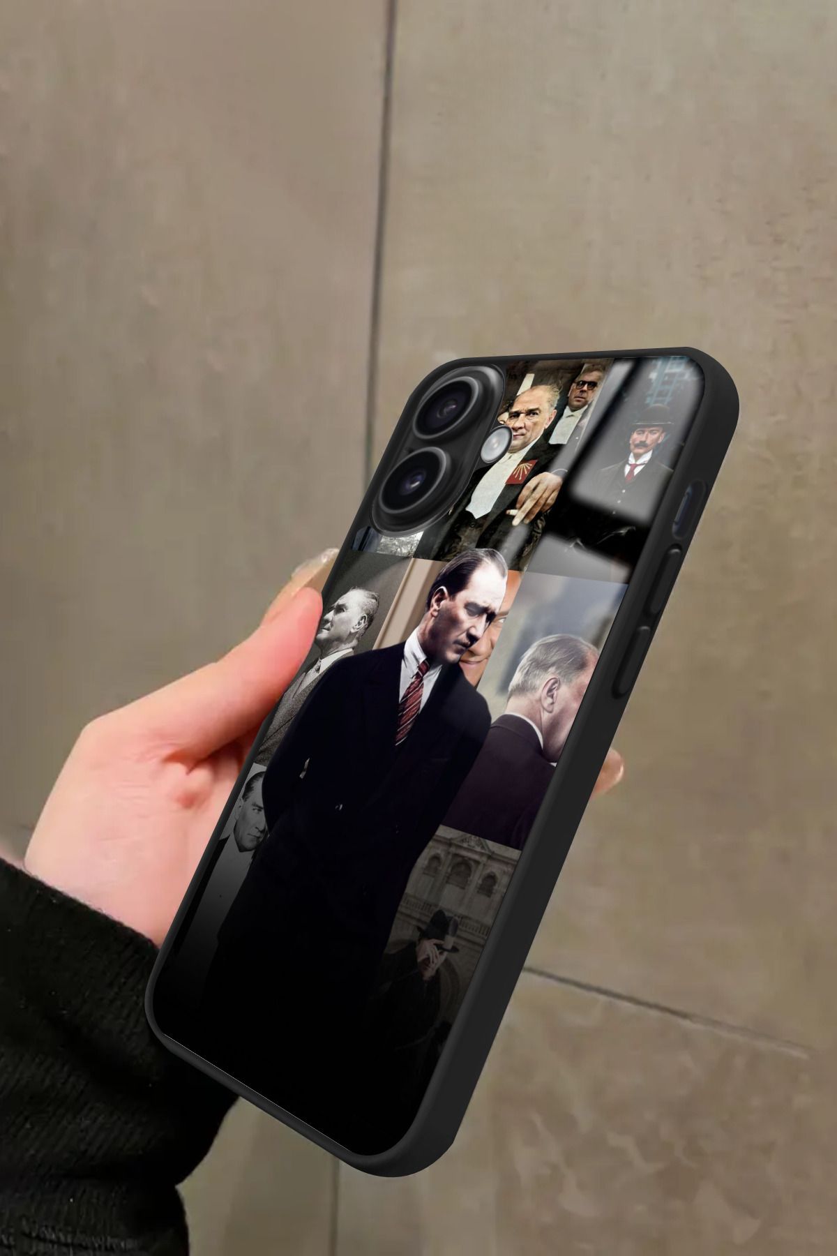Snacase iPhone 16 Uyumlu Atatürk Poster Tasarımlı Glossy Premium Kılıf