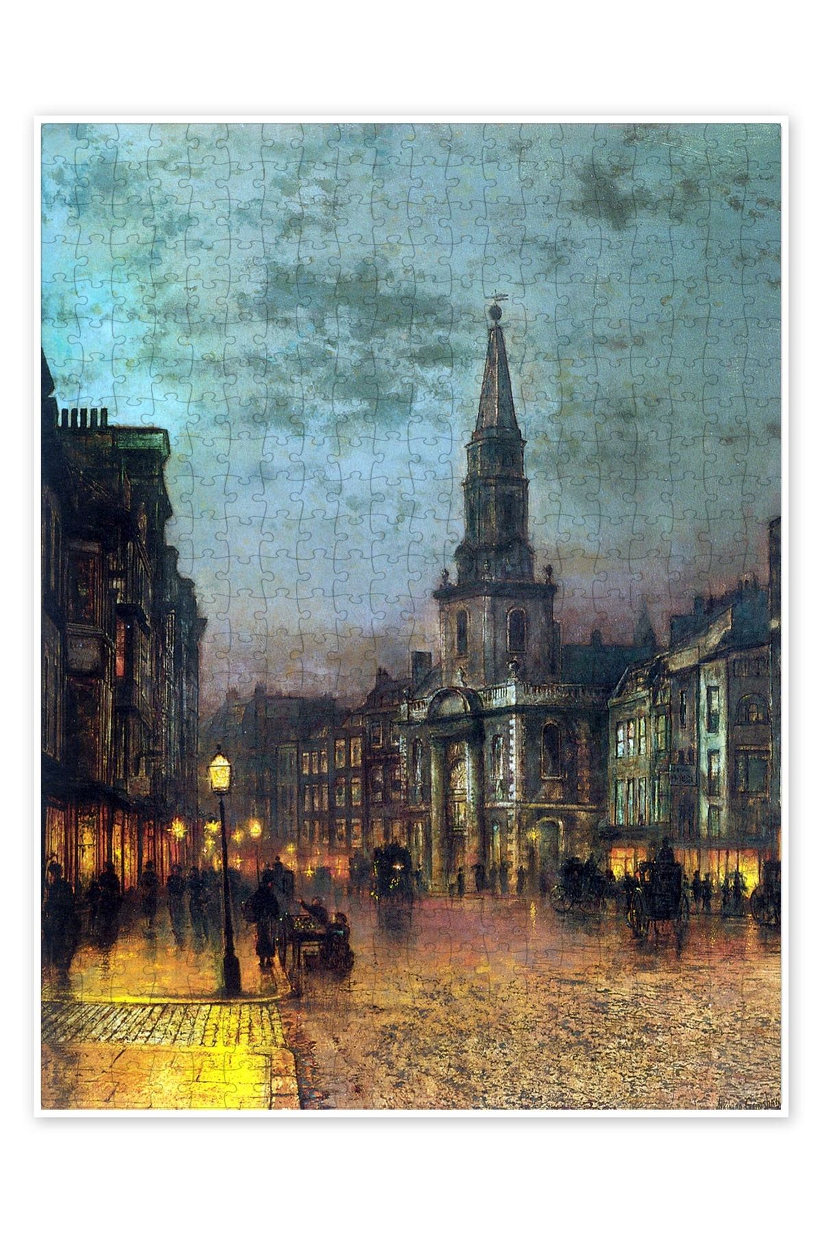 Jeronkarji Blackman Street, Londra, 1885 500 Parça Puzzle Yapboz Şehir Manzara Temalı Hobilik