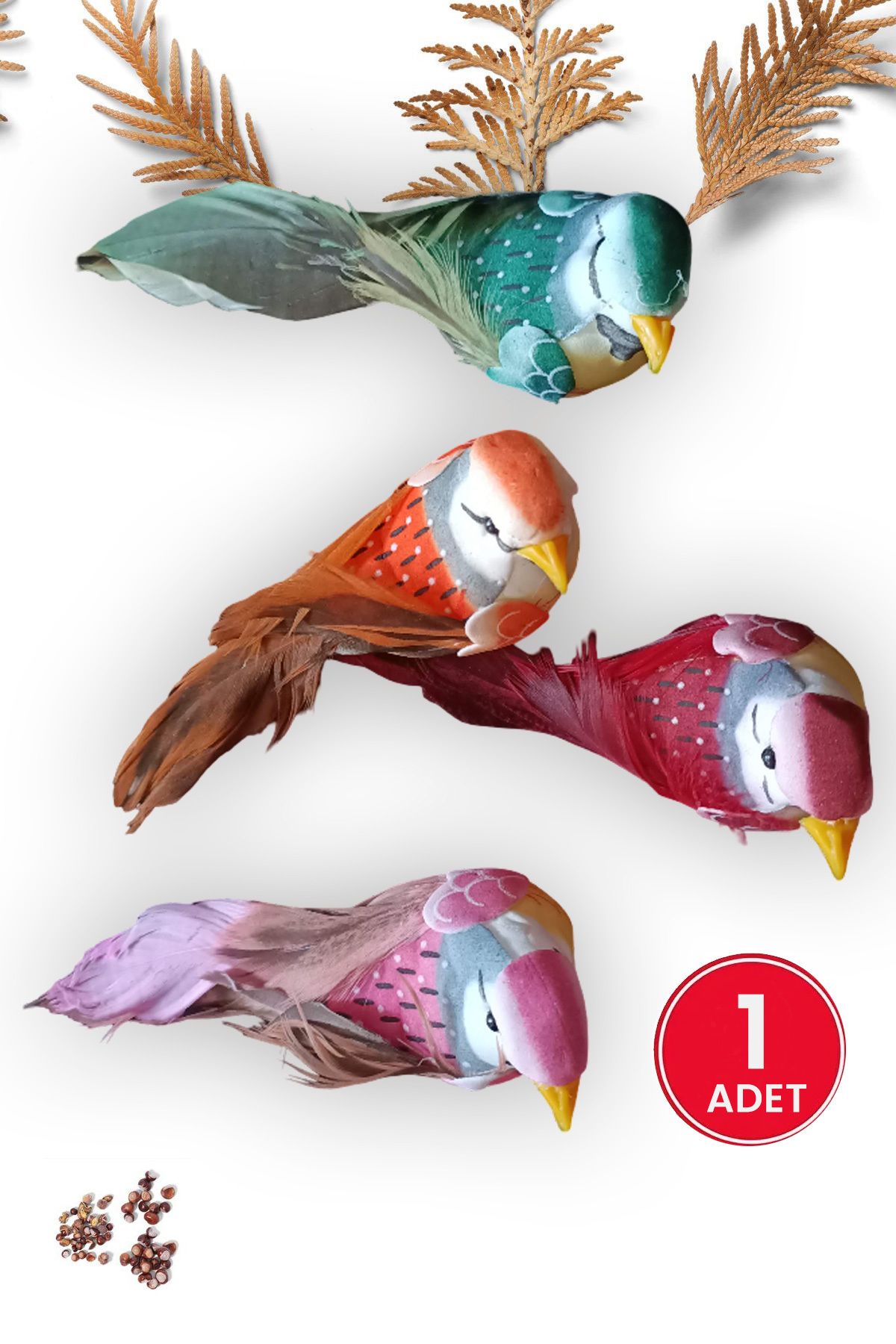 letgotoys Magnet - Buzdolabı Magneti - Buzdolabı Süsü - Kuşlar Renkli Magnet -Hediye Ofis İş Yeri