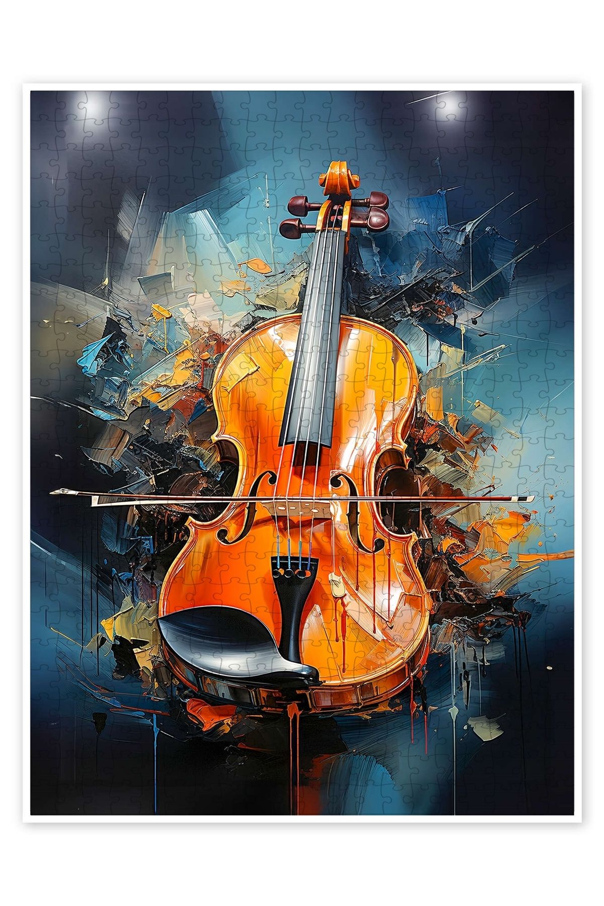 Jeronkarji Violin Modern II 500 Parça Puzzle Yapboz Bohem Soyut Sanat Temalı