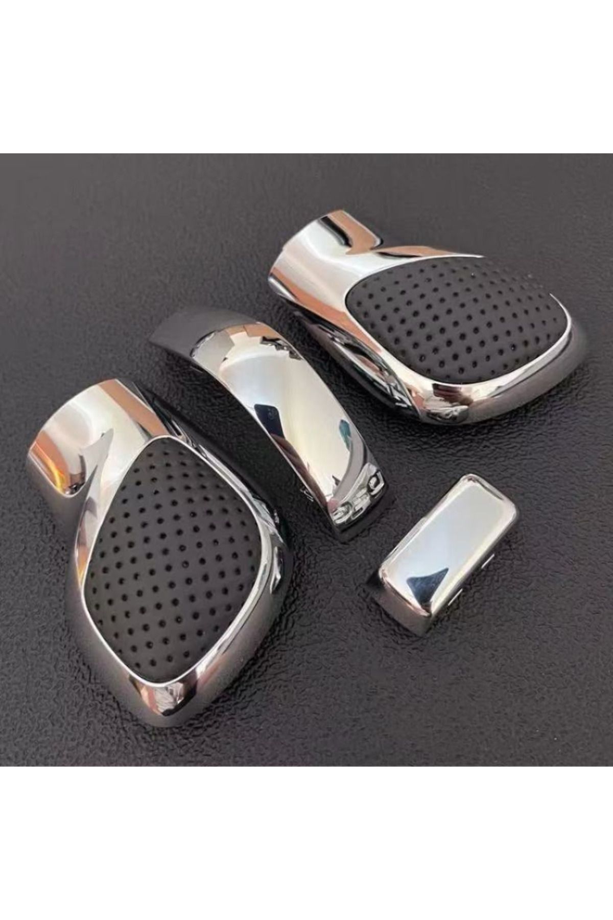 ESY DİZAYN Volkswagen Golf 7 Passat Tiguan Seat DSG İçin Vites Topuzu Yan Kapakları Mandal Parlak Krom 4 Parça