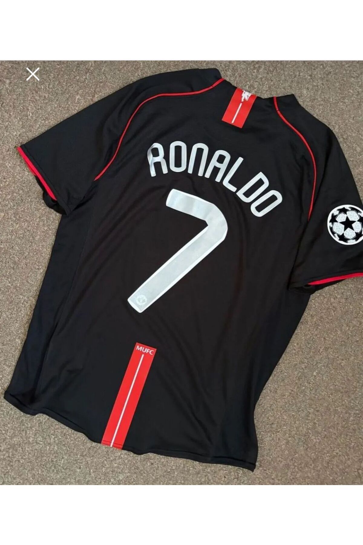 BARBITOS M.united Ronaldo 2008 deplasman siyah- kısa kol forması- 10JG