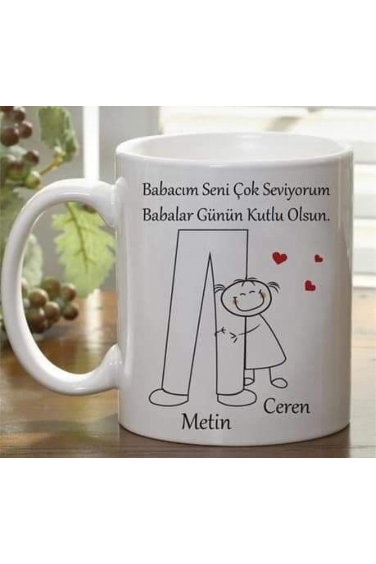hdfotografstüdyosu Babalar Günü Özel Tasarım Porselen Kupa Bardak – Anlamlı ve Şık Hediye