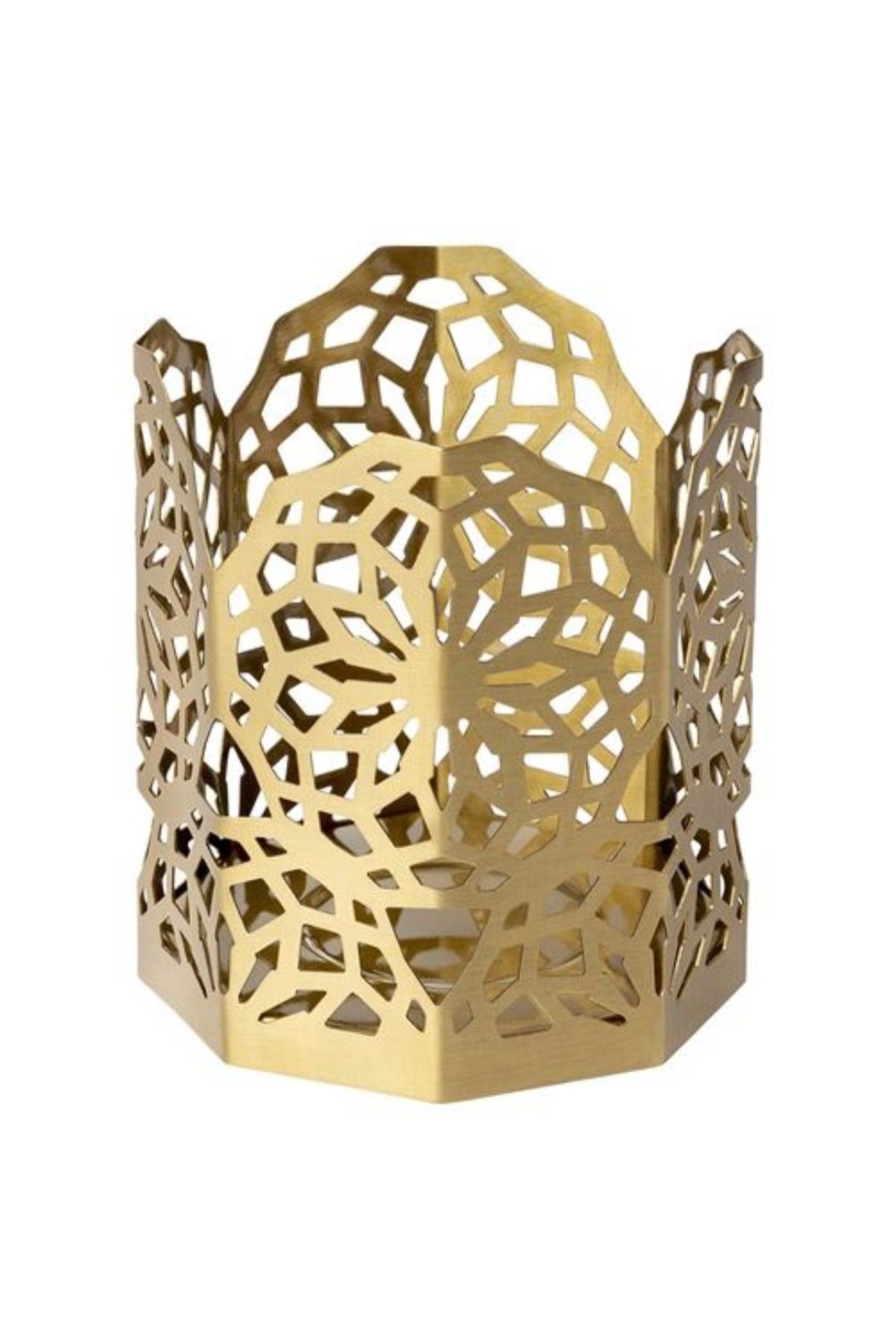IKEA Gokvalla Tealight mumluk, altın rengi, 8x8x9 cm